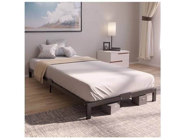 Dreamzie - Bett 90x200 mit Lattenrost aus Metall - 25cm Höhe 22 cm Stauraum · Stabile Konstruktion · Metallrahmen · Leichte Montage · Modernes Design