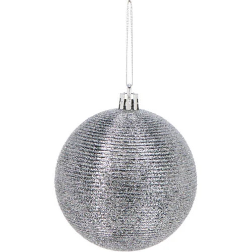 Home & Styling Collection Kerstballen polystyreen zilver - 3 stuks - Diameter: 8 cm