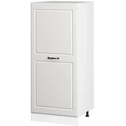 Vicco, Regal, Küchenfront R-Line, Weiss Landhaus, 59.6 x 132.7 cm Möbelfront für den Backofenumbauschrank (voll)