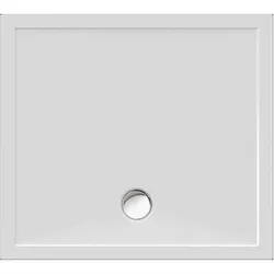 Schröder Viereck Duschwanne Deepstone E 100x90x2 cm weiß, Mineralguss