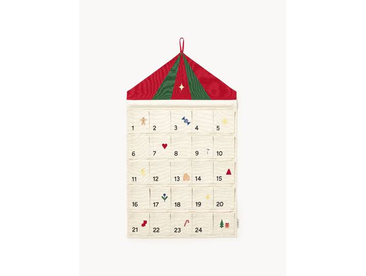 Calendrier de l'Avent en coton brodé Nicolin