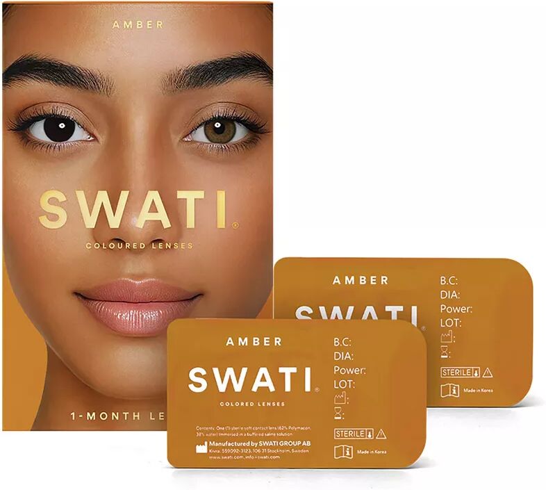 SWATI - Farbige Kontaktlinsen für 1 Monat, Set, AMBER BROWN