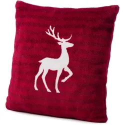 Gözze Kissen Scandic Design Rentier und Eiskristall rot 45x45 cm