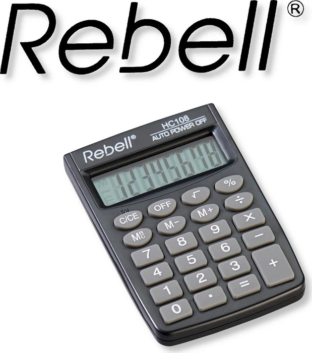 Rebell HC 108 Taschenrechner schwarz
