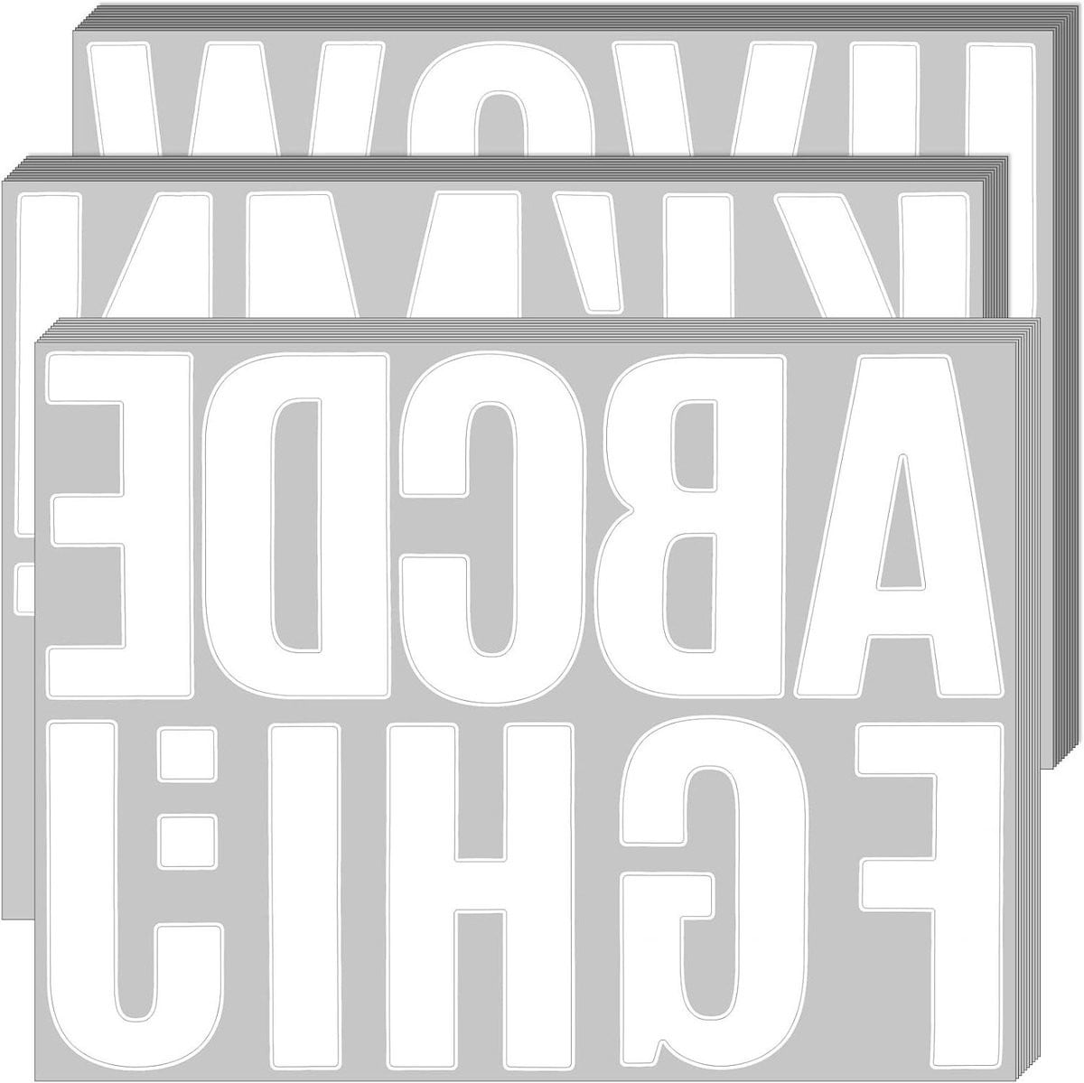 340 stuks Grote Letterstickers Alfabet Stickers Wit van Zelfklevend PVC voor Decoratie en Personalisatie
