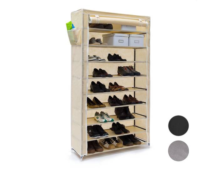Schuhschrank VALENTIN hoch Beige-Weiss