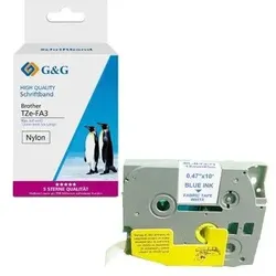 G&G 18763 Etiketten erstellendes Band Blau auf weiss TZe