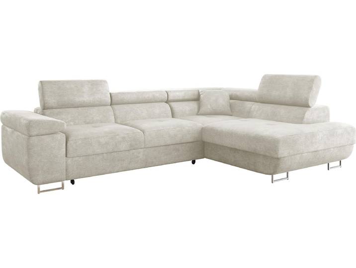 MIRJAN24 Ecksofa Torezio, Stilvoll Eckcouch mit Bettkasten und Schlaffunktion, Moderne Schlafsofa (Lumo 55, Seite: Rechts)
