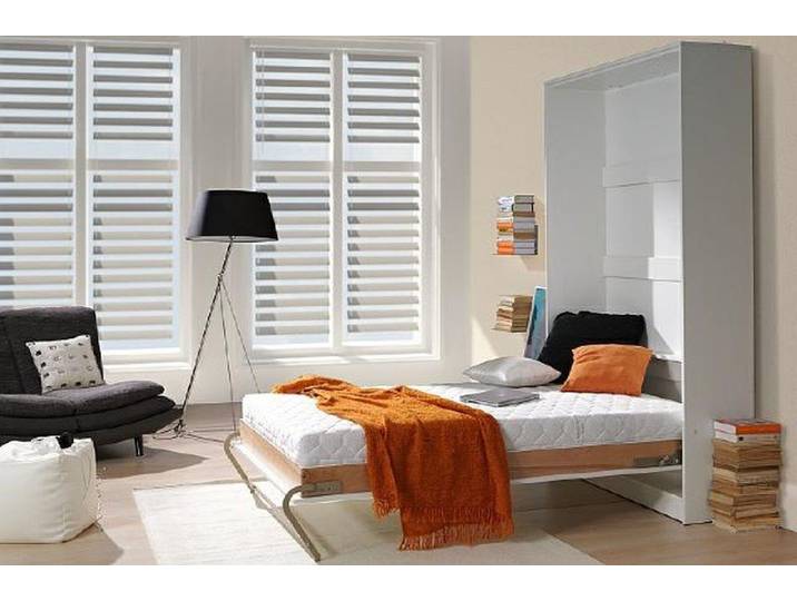 JVmoebel Schrankbett Stilvolles Schrankbett in Weiß mit platzsparendem Design (1-St., Schrankbett) Made in Europa