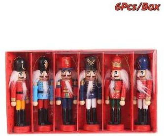 Inspire Select Mini Wooden Nutcracker Puppet Ornaments Christmas Soldier Desktop Decor, Festive Hanging Dolls a3