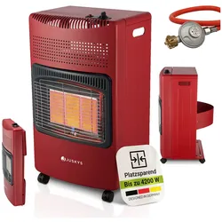 Juskys Gasheizung GS42US – Infrarot-Heizstrahler bis 4200 W für Terrasse & Outdoor in Rot