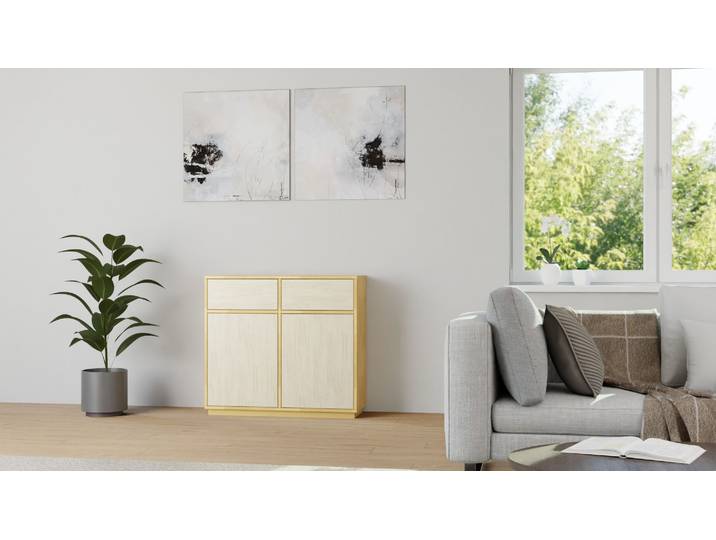 Schlichte Kommode aus Holz Buche Natur geölt
