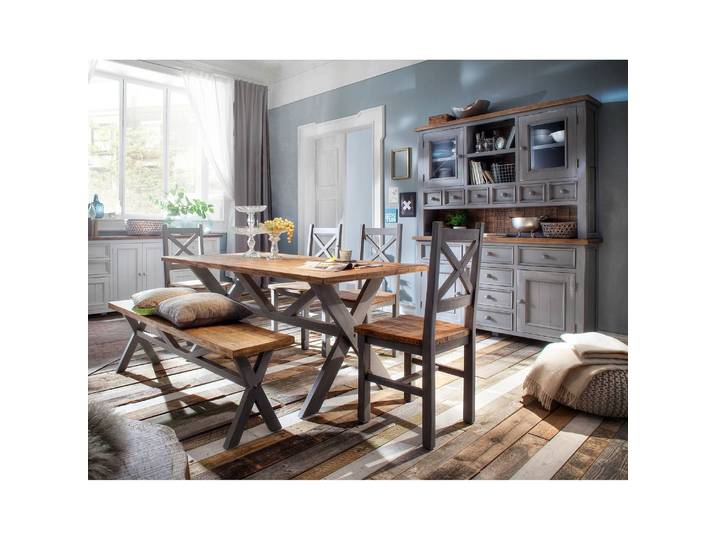 Buffetschrank 159 x 200 x 40cm Grau/Grau