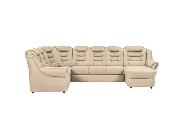 Wohnlandschaft Boston Beige Lederlook