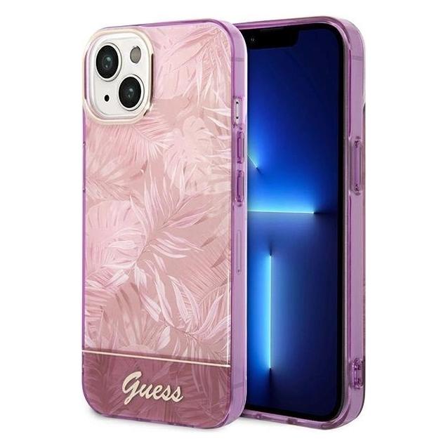 Guess GUHCP14MHGJGHP iPhone 14 Plus 6,7" różowy/pink hardcase Jungle Collection (Apple iPhone 14 Plus) (GUE002231-0)
