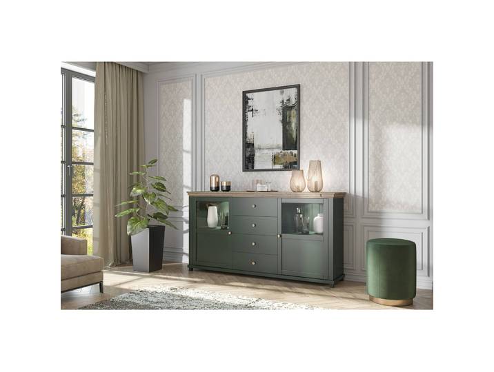 Sideboard I 181 x 93 x 42cm Grün/Dunkelgrün