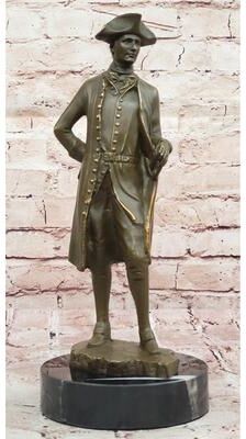 Bronzhaus Colonial Gentleman Bronze Sculpture – Historical American Figurine