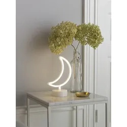 KONSTSMIDE LED Schlauchsilhouette "Mond", 6h Timer, 69 warmweiße Dioden, Innen, Batterie: 3 x AA 1,5V (exkl.)