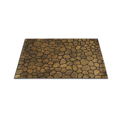 Fußmatte WECON HOME "Desert Pebble", gold (gold braun), B:40cm H:4mm L:60cm, Gummi, Teppiche, Fußmatte, Gummi, pflegeleicht, abwaschbar, rutschfest, Stein-Muster