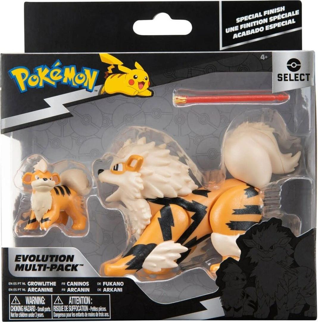 BOTI Pokémon Evolutie Actiefiguren 2-delige set Fukano en Arkani