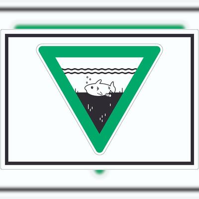 HB-Druck Laichzeit Laichschonbezirk Symbol Aufkleber A6 (105x148mm)