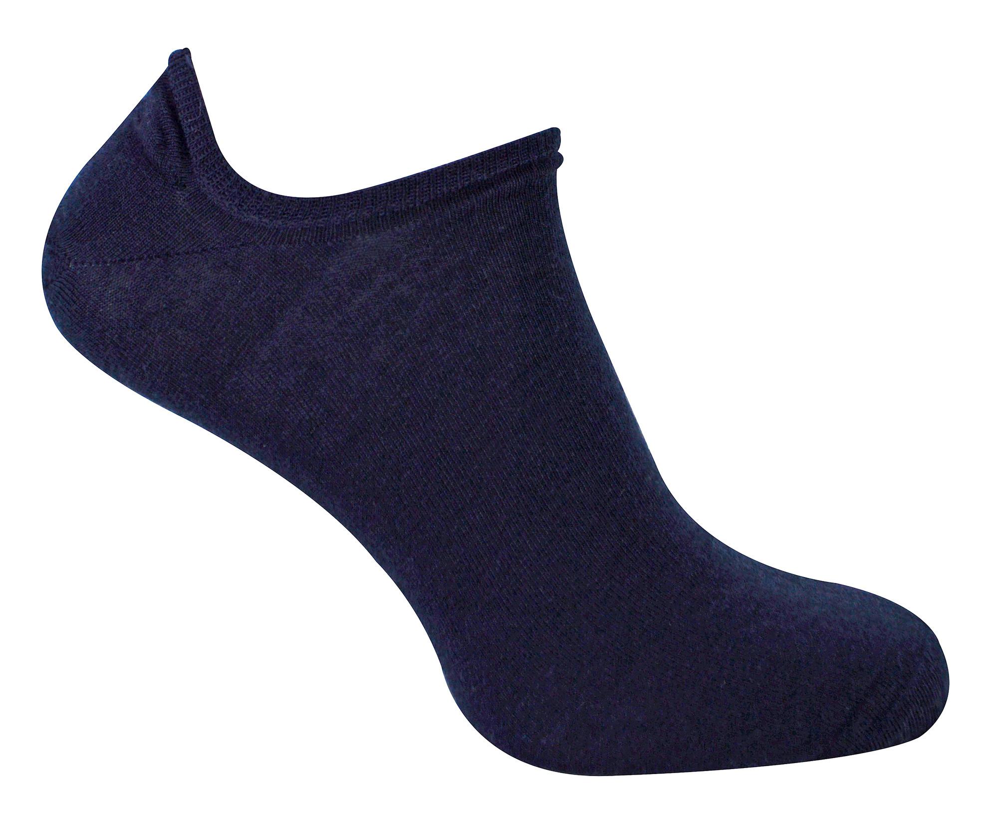 Steven - 1 Paar Heren Merino Wol Onzichtbare Sokken - Warme Footsies Sokken - Marine