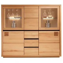 G+K Highboard Richmond Holz Braun Kernbuche