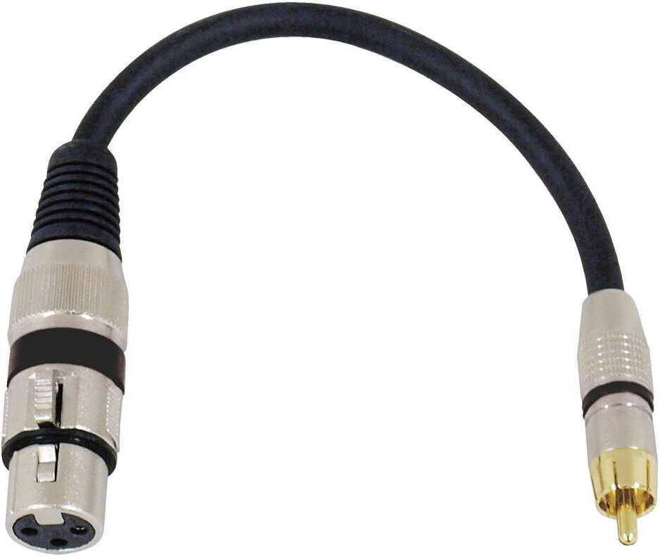Omnitronic Adapterkabel Xlr(F)/cinch(M) 0,2m Sw