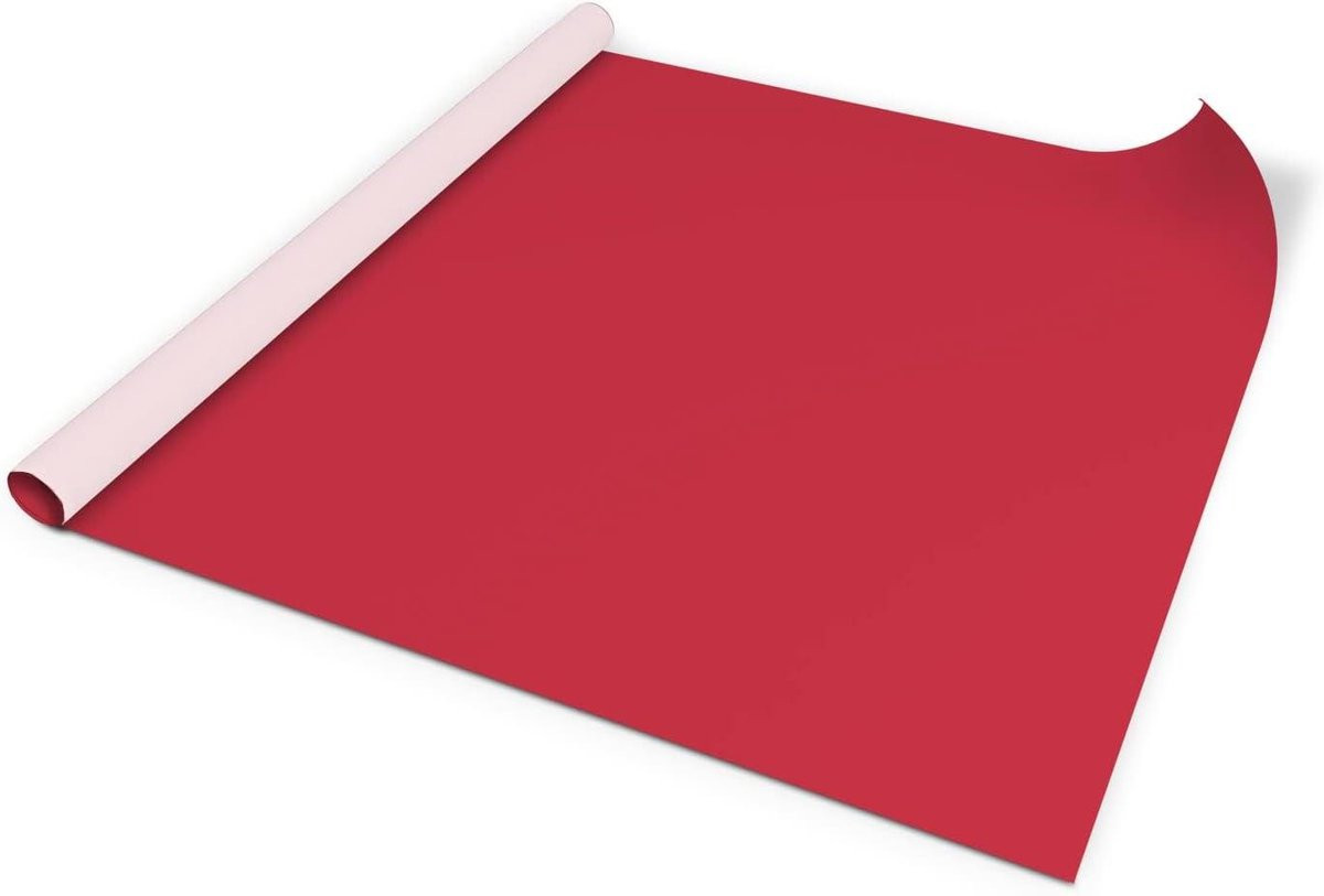 Zelfklevende PVC Plakfolie voor Meubels in Rood - 100 x 50 cm
