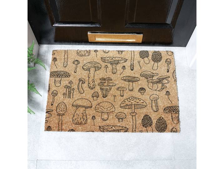Fußmatte 6040-MUSHROOMS 40 x 1 x 60cm Braun