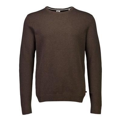 Strickpullover JACK’S "Strickpullover Comfort Fit", Herren, Gr. XXL, braun (dk braun mel), Obermaterial: 100% Baumwolle, Rundhals, Pullover Strickpullover