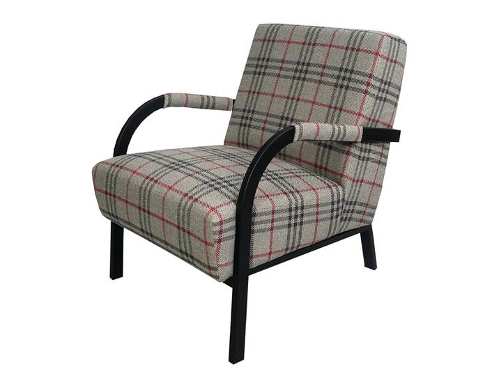 Sessel Hoxie Grau/Hellgrau/Dunkelgrau Webstoff 87 x 81 x 60cm
