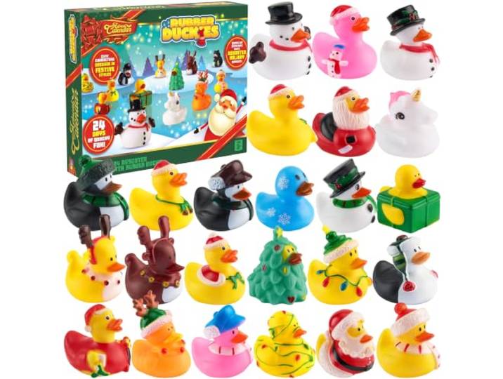 JOYIN Calendrier de l'Avent 2025\, compte à rebours du 24e jour avec 24 gommes pour les jeunes\, les filles\, les enfants et les petits enfants\, les fêtes de Noël