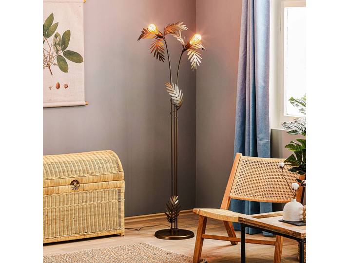 Stehlampe Dubai ONLI, bronze / altmessing, für Wohn- / Esszimmer, Metall, Stehlampe