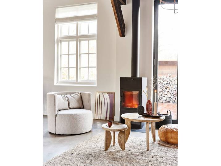 Couchtisch Strup 2er-Set Ø 70cm Braun