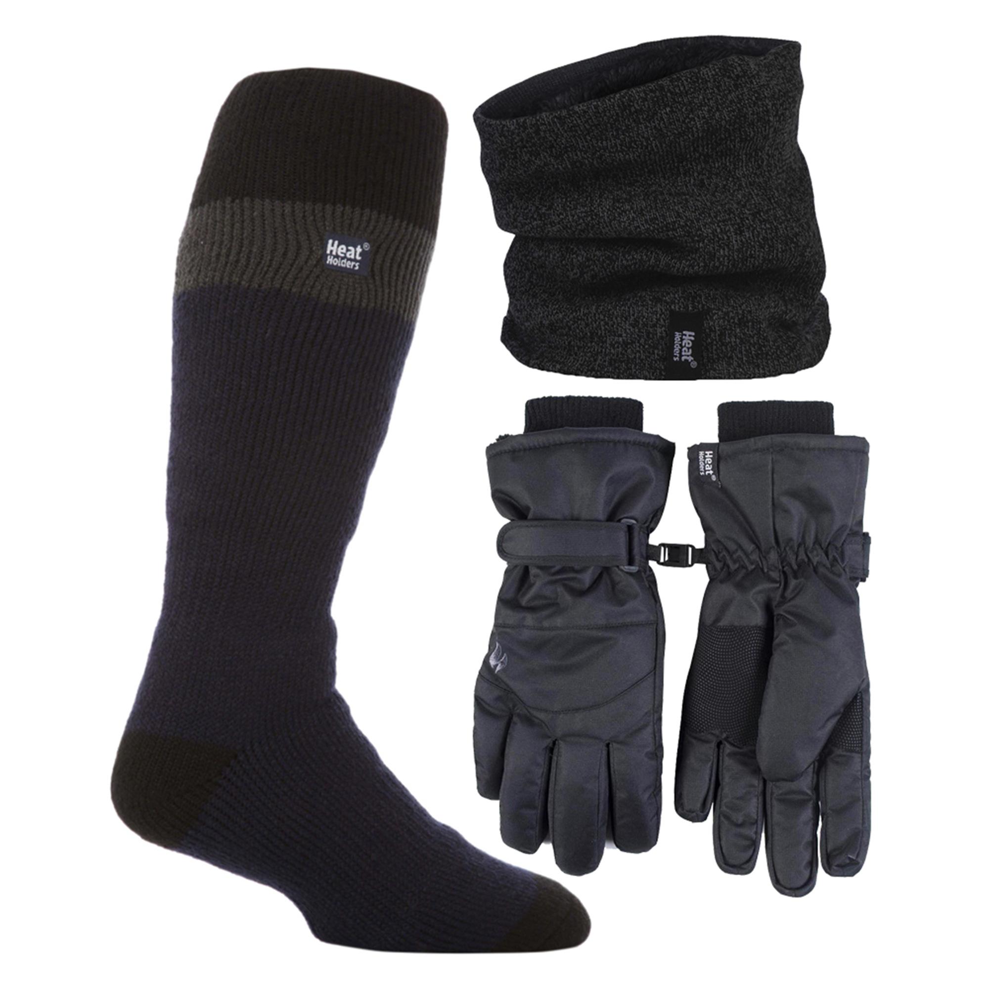 Heren Ski Set Nekwarmer Handschoenen & Thermische Ski Sokken Wintersportoutfit