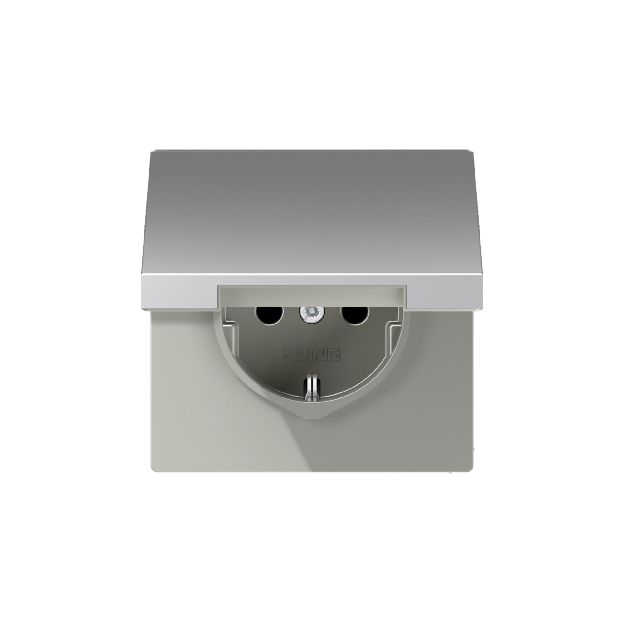 Jung SCHUKO-Steckdose aluminium AL 1520 KL (AL1520KL)