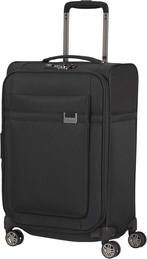 Leichter, ausfahrbarer Handgepäck-Koffer, Spinner-Modell, Größe S - 55 cm, 38/43,5 L, schwarz