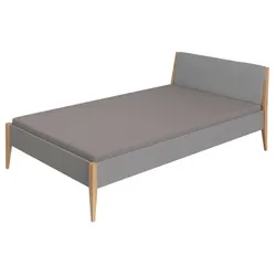 Paidi Bett Sten 140 x 200 cm Dekor Grau