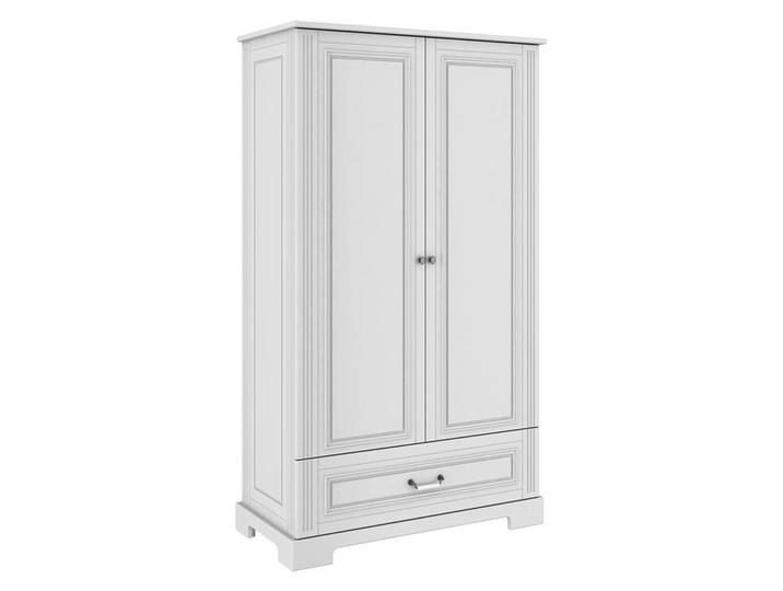 Petits-meubles Babykleiderschrank 2 Türen Ines Weiß, Holzwerkstoff, 1 Schubladen, 102x180x51 cm, Schlafzimmer, Kleiderschränke