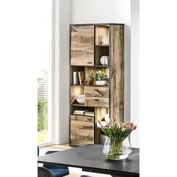 Vitrine HARPER IMPERIA (BHT 86x208x37 cm) - braun - BHT 86x208x37 cm