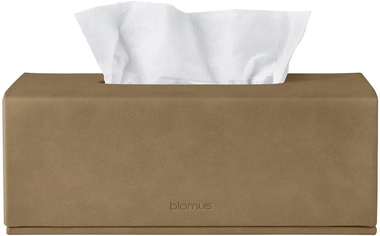 Papiertuchbox BLOMUS "SAHLA", beige (braun), B:13cm, Leder, Aufbewahrungsboxen, Papiertuchbox braun B/H/T: 13cm