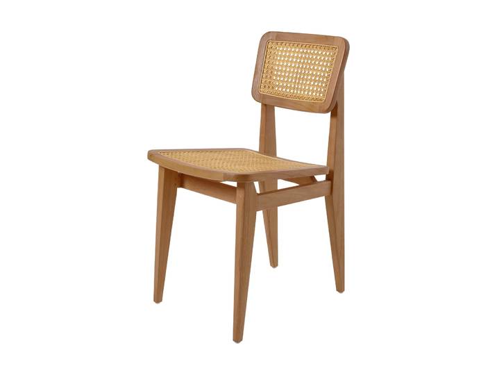 GUBI C-chair Outdoor Stuhl All french cane-natural teak