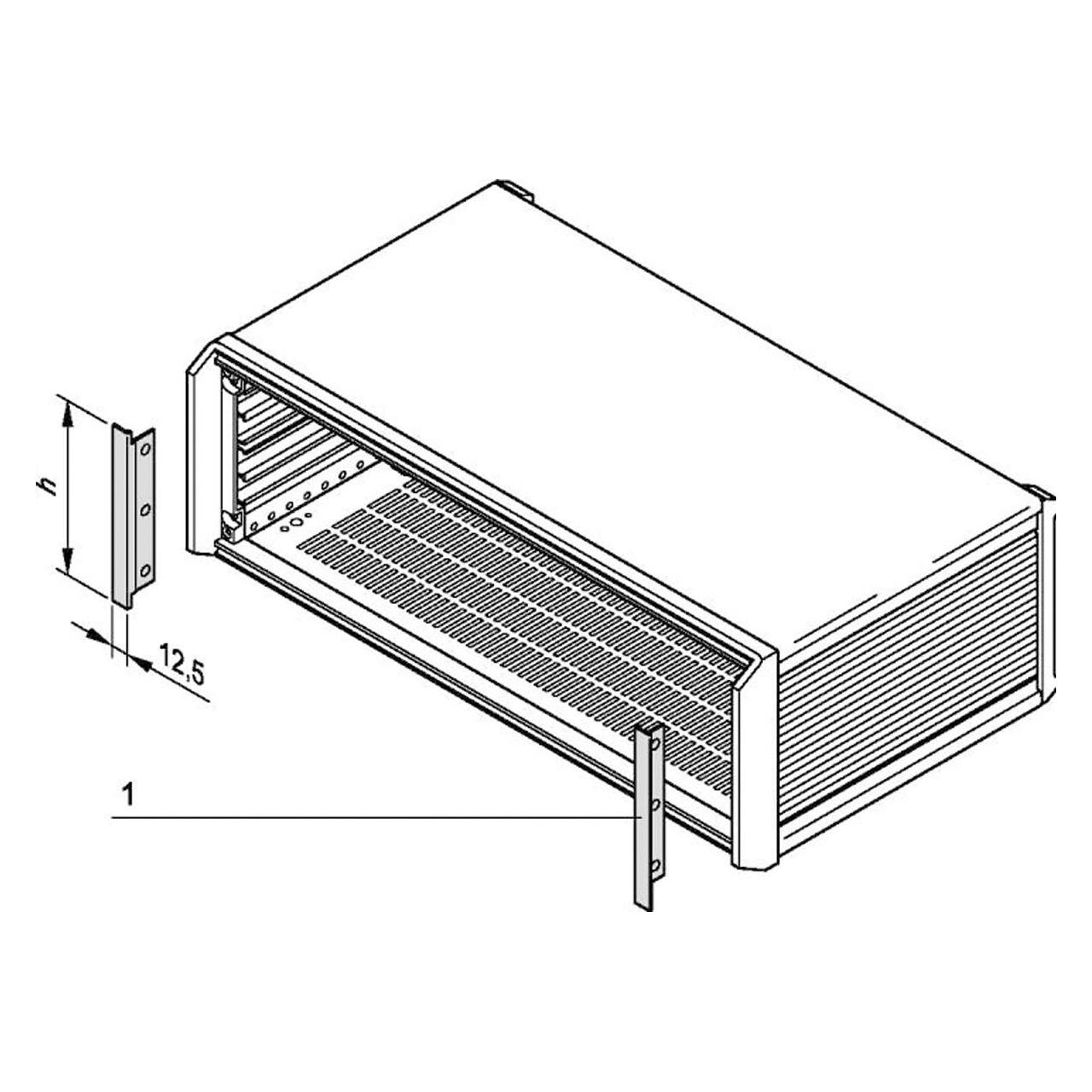 Schroff Blende vorne, zur EMV-Schirmung - SEITL.BLENDE 3HE PROPAC/PRO (24576117)