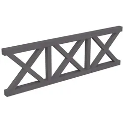 Skan Holz Brüstung Andreaskreuz zu Pavillon Cannes / Orleans-Größe 1, schiefergrau