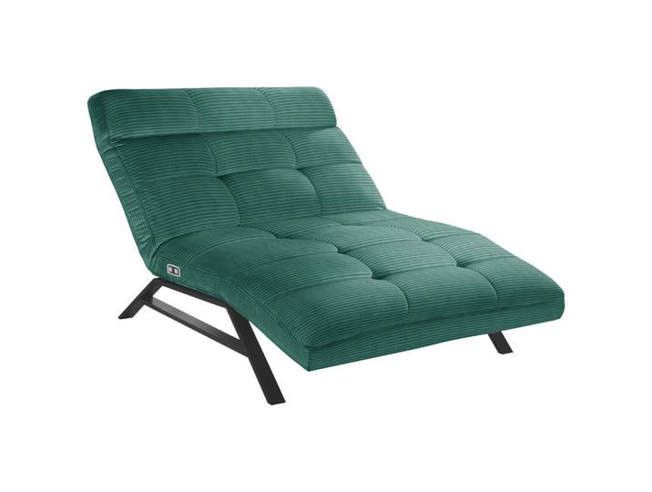 Pure Home Lifestyle Relaxliege, Grün, Metall, 120x54-113x158-198 cm, Goldenes M, Dgm, Lederauswahl, Stoffauswahl, motorische Relaxfunktion, Wohnzimmer, Sessel, Relaxliegen