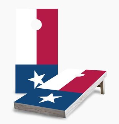 Skip's Garage Texas State Flag Cornhole Boards