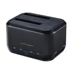 LC-Power LC-DOCK-U3-III Speicherlaufwerk-Docking-Station USB 3.2 Gen 1 (3.1 Gen 1) Type micro-B Schwarz
