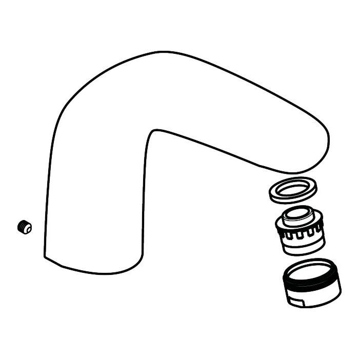 hansgrohe Metropol Auslauf komplett 3-Loch 97782000 Waschtischarmatur chrom