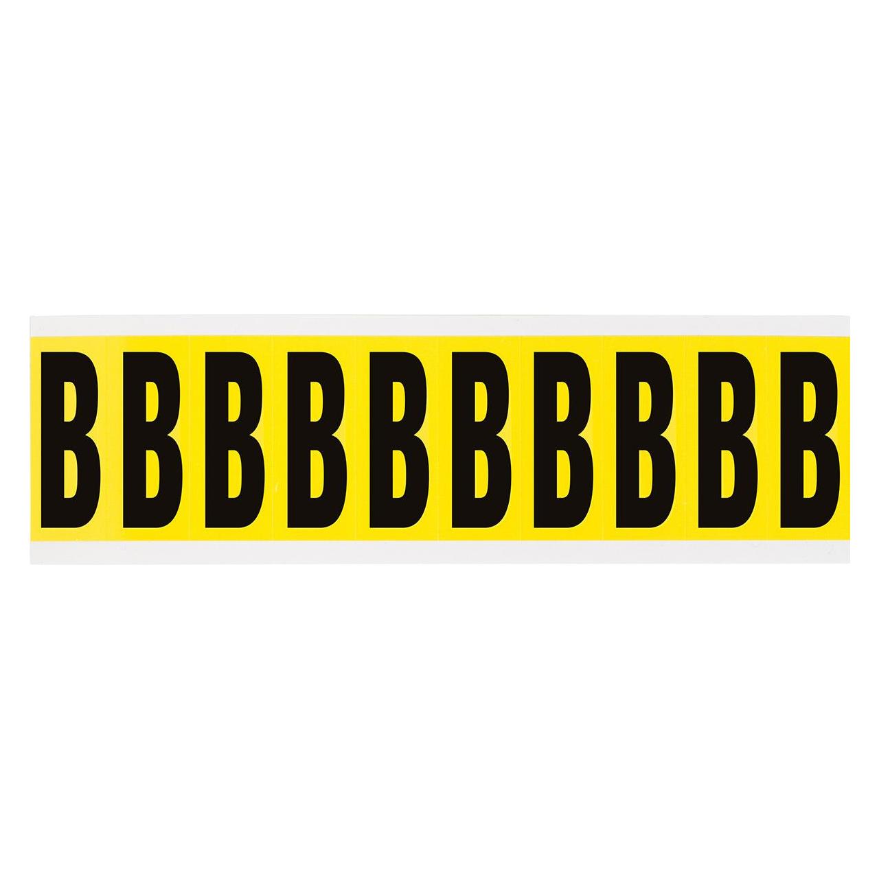 Brady 3440-B, B-499, Nylongewebe, Buchstabe B, Schwarz auf Gelb, 22 x 57mm, Schrifthöhe 49mm(25 K. (3440-B)
